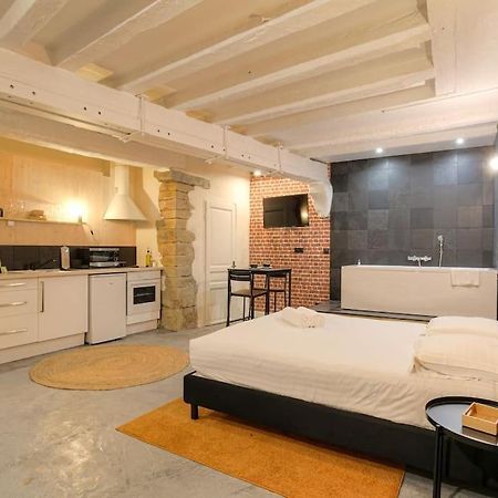 Industrial-Style Studio With Bathtub, Vieux-里昂 外观 照片