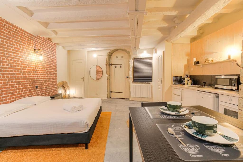 Industrial-Style Studio With Bathtub, Vieux-里昂 外观 照片
